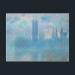Claude Monet. Houses of Parliament London. Blue Postcard<br><div class="desc">Claude Monet "Houses of Parliament,  London" postcard.</div>
