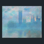 Claude Monet. Houses of Parliament London. Blue Poster<br><div class="desc">Claude Monet "Houses of Parliament,  London" poster.</div>