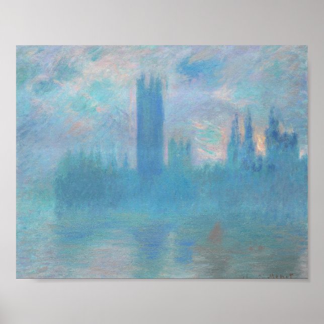 Claude Monet. Houses of Parliament London. Blue Poster (Front)