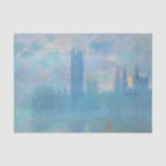 Claude Monet. Houses of Parliament London. Blue Tissue Paper<br><div class="desc">Claude Monet "Houses of Parliament,  London" tissue paper.</div>