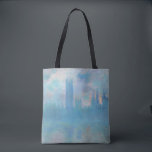 Claude Monet. Houses of Parliament London / Blue Tote Bag<br><div class="desc">Claude Monet "Houses of Parliament,  London" tote bag. Blue city landscape.</div>