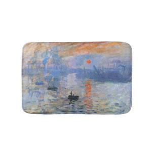 Claude Monet Impression Sunrise 1872 Harbour Art Bath Mat