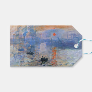 Claude Monet Impression Sunrise 1872 Harbour Art Gift Tags