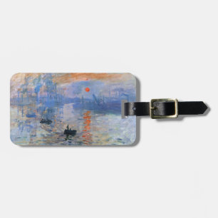 Claude Monet Impression Sunrise 1872 Harbour Art Luggage Tag