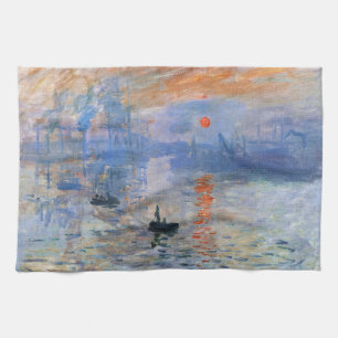 Claude Monet Impression Sunrise 1872 Harbour Art Tea Towel