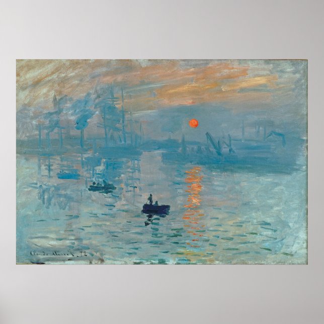 CLAUDE MONET - Impression, sunrise 1872 Poster (Front)