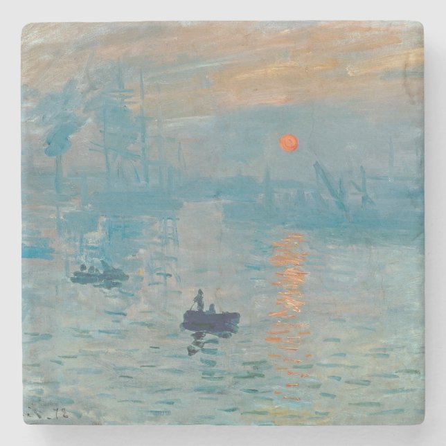 CLAUDE MONET - Impression, sunrise 1872 Stone Coaster (Front)