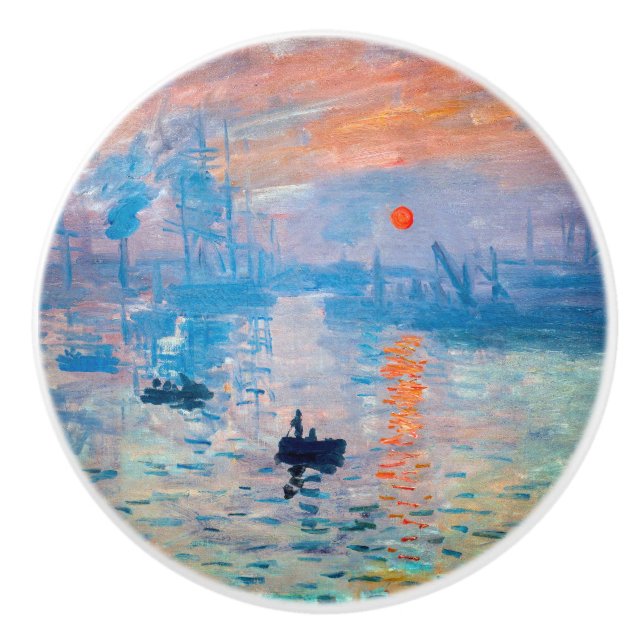 Claude Monet - Impression, Sunrise Ceramic Knob (Front)