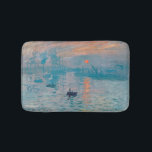 Claude Monet Impression Sunrise French Bath Mat<br><div class="desc">Monet Impressionism Painting - The name of this painting is Impression,  Sunrise,  a famous painting by French impressionist Claude Monet painted in 1872 and shown at the exhibition of impressionists in Paris in 1874. Sunrise shows the port of Le Havre.</div>