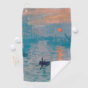Claude Monet Impression Sunrise French Golf Towel