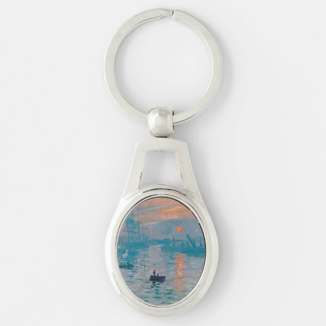 Claude Monet Impression Sunrise French Key Ring (Front)