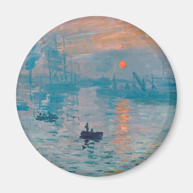 Claude Monet Impression Sunrise French Magnet (Front)