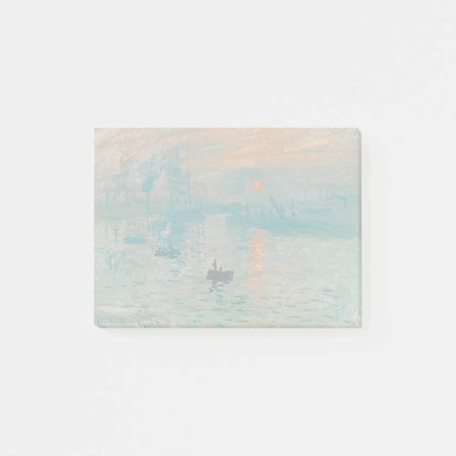 Claude Monet Impression Sunrise French Post-it Notes (Front)