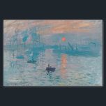 Claude Monet Impression Sunrise French Tissue Paper<br><div class="desc">Monet Impressionism Painting - The name of this painting is Impression,  Sunrise,  a famous painting by French impressionist Claude Monet painted in 1872 and shown at the exhibition of impressionists in Paris in 1874. Sunrise shows the port of Le Havre.</div>