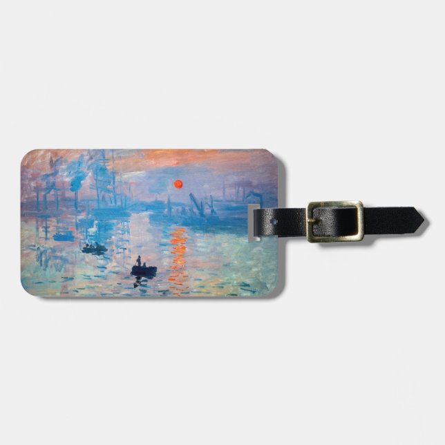 Claude Monet - Impression, Sunrise Luggage Tag (Front Horizontal)