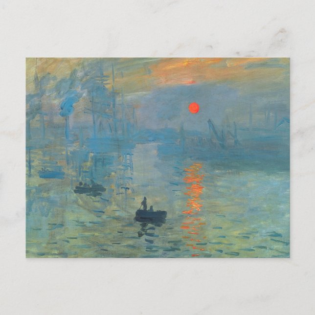 Claude Monet Impression Sunrise Postcard (Front)