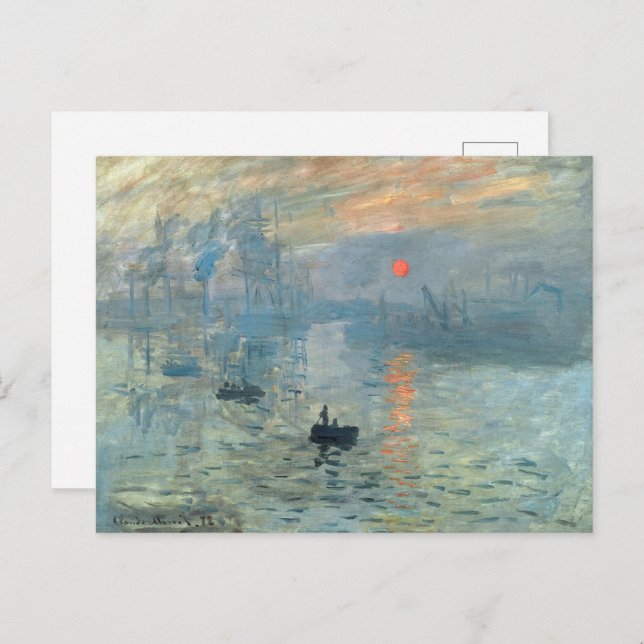 Claude Monet Impression Sunrise Postcard (Front/Back)
