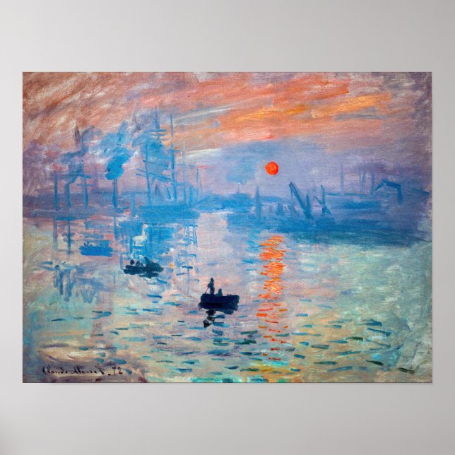 Claude Monet - Impression, Sunrise Poster (Front)