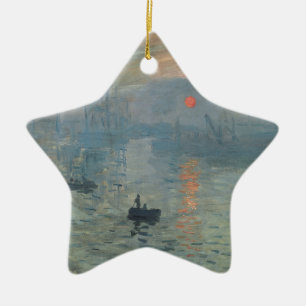 Claude Monet Impression Sunrise Soleil Levant Ceramic Tree Decoration