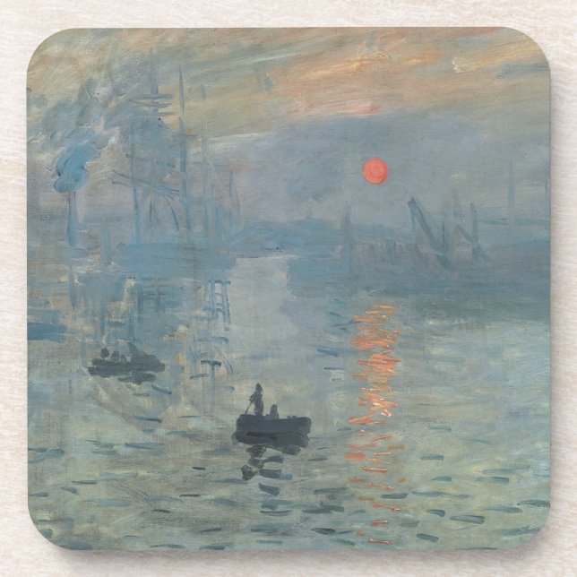 Claude Monet Impression Sunrise Soleil Levant Coaster (Front)
