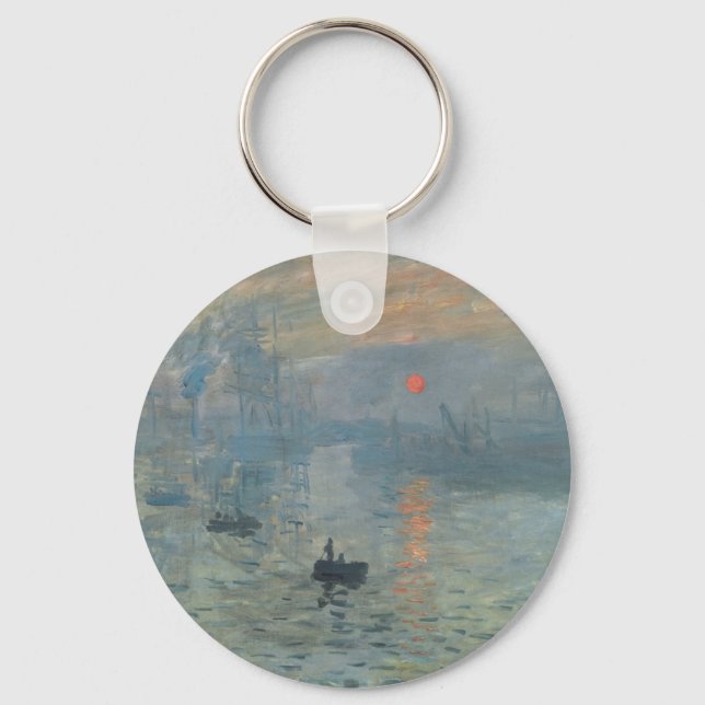 Claude Monet Impression Sunrise Soleil Levant Key Ring (Front)