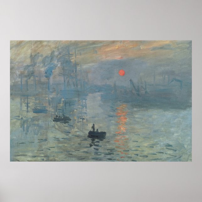 Claude Monet Impression Sunrise Soleil Levant Poster (Front)