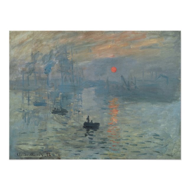 Claude Monet Impression Sunrise Soleil Levant Poster (Front)