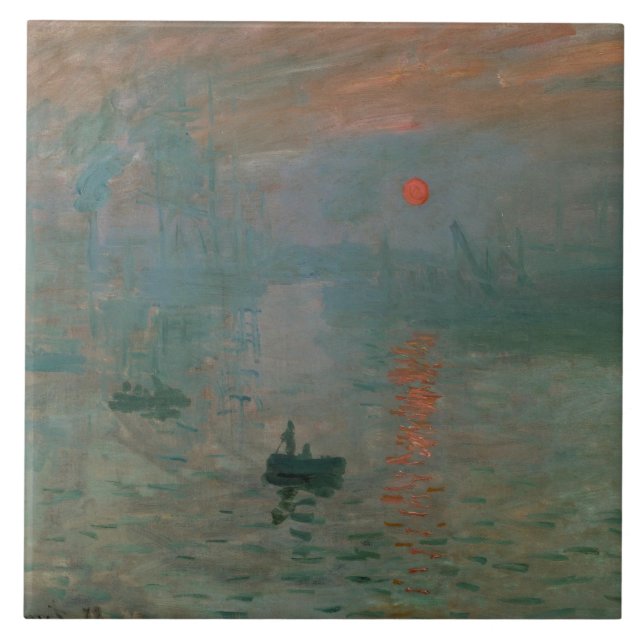 Claude Monet - Impression, Sunrise Tile (Front)