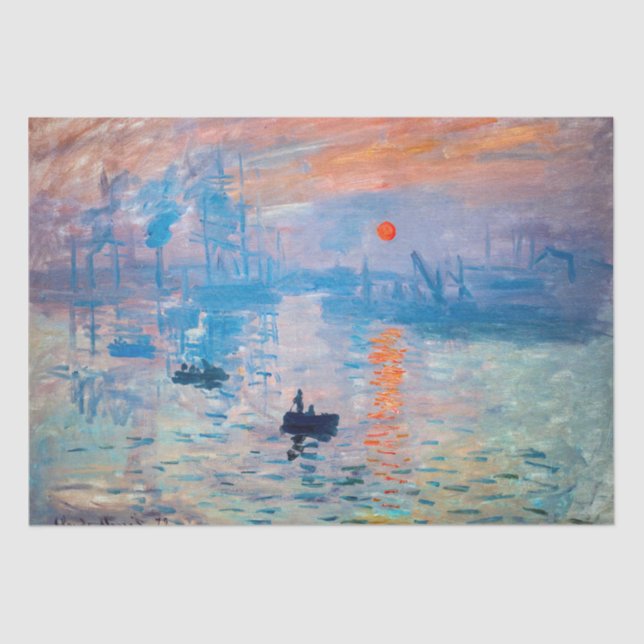 Claude Monet - Impression, Sunrise Tissue Paper (Front)