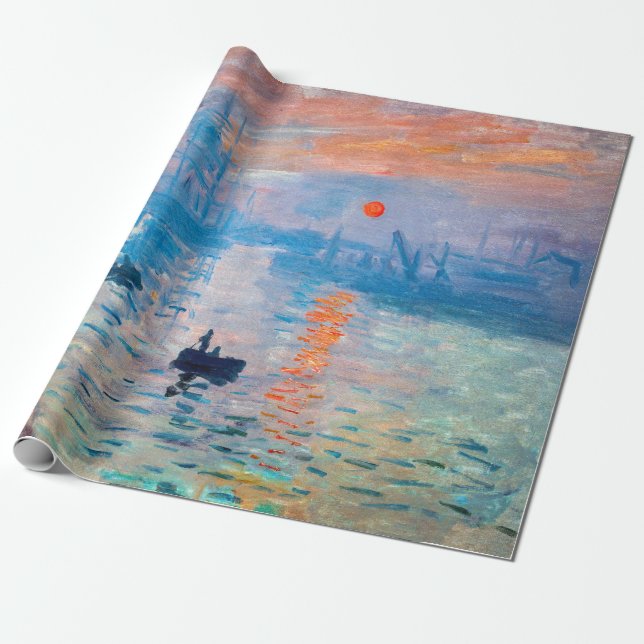 Claude Monet - Impression, Sunrise Wrapping Paper (Unrolled)