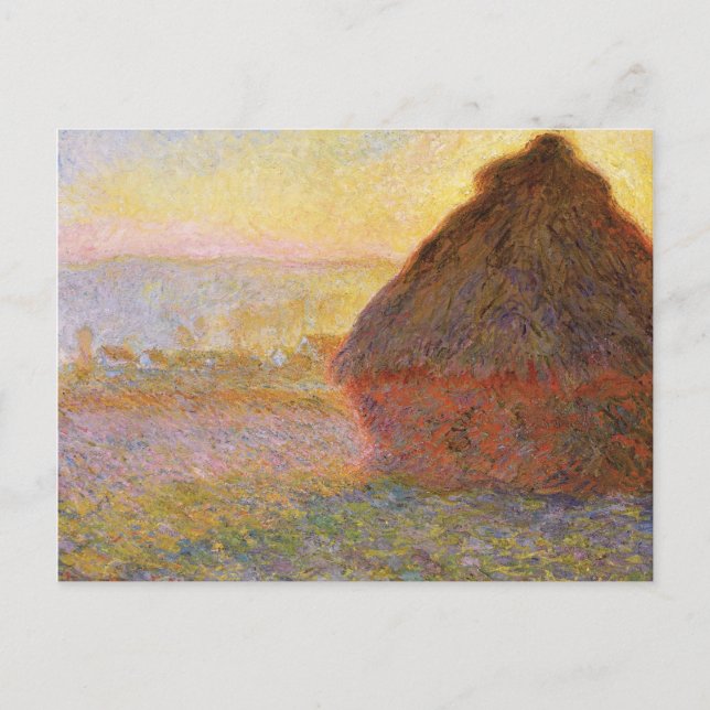 Claude Monet Impressionist Painting Graystaks I Postcard (Front)