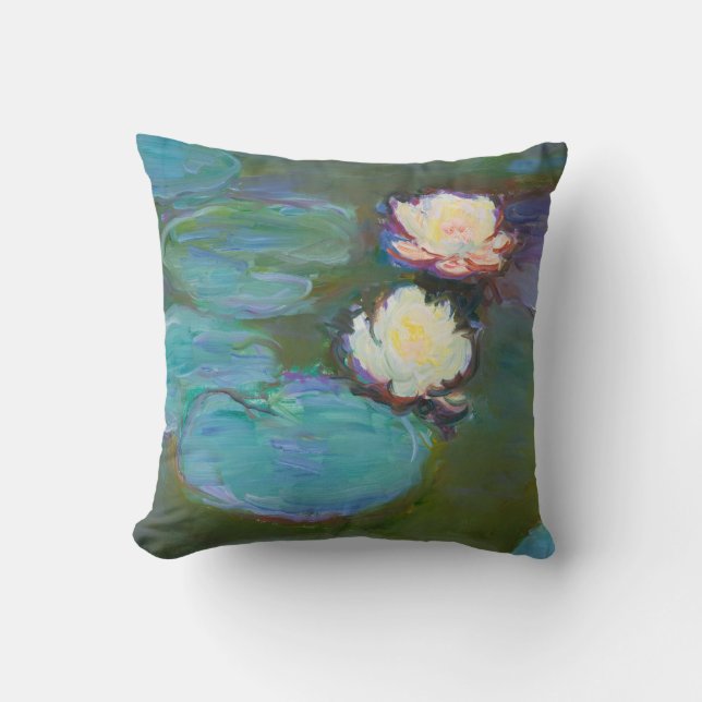 Claude Monet Impressionist Water Lillies Nympheas Cushion (Front)