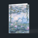 Claude Monet Impressionist Water Lillies Painting Card<br><div class="desc">Impressionist Landscape Painting by Claude Monet - Classic Masterpieces - Claude Monet's Nature Painting Series - Claude Monet Impressionist Water Lillies Painting</div>