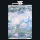 Claude Monet Impressionist Water Lillies Painting Hip Flask<br><div class="desc">Impressionist Landscape Painting by Claude Monet - Classic Masterpieces - Claude Monet's Nature Painting Series - Claude Monet Impressionist Water Lillies Painting</div>