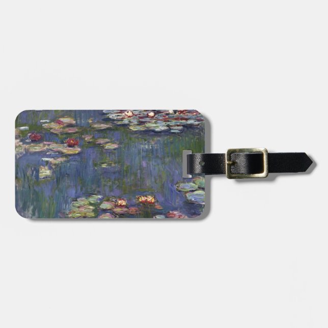 Claude Monet Impressionist Water Lillies Painting Luggage Tag (Front Horizontal)