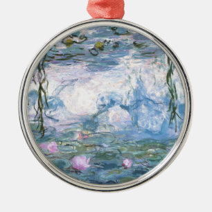 Claude Monet Impressionist Water Lillies Painting Metal Tree Decoration