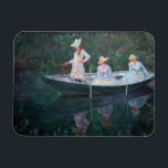 Claude Monet - In the Norvegienne Boat at Giverny Magnet<br><div class="desc">In the Norvegienne Boat at Giverny / La Barque - Claude Monet,  Oil on Canvas,  1887</div>