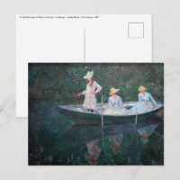 Claude Monet - In the Norvegienne Boat at Giverny