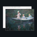 Claude Monet - In the Norvegienne Boat at Giverny Postcard<br><div class="desc">In the Norvegienne Boat at Giverny / La Barque - Claude Monet,  Oil on Canvas,  1887</div>