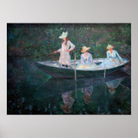 Claude Monet - In the Norvegienne Boat at Giverny
