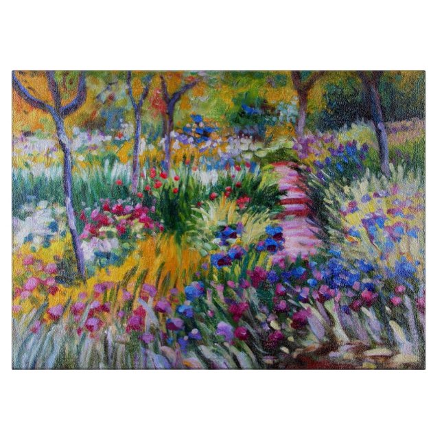 Claude Monet: Iris Garden by Giverny Cutting Board (Front)