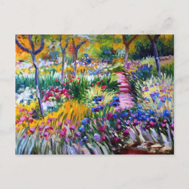Claude Monet: Iris Garden by Giverny Postcard (Front)