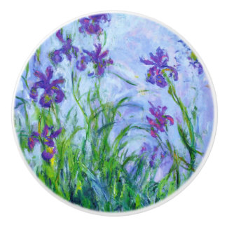 Claude Monet "Iris mauves" Ceramic Knob