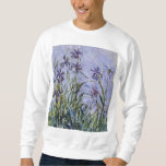 Claude Monet - Iris Mauves Sweatshirt<br><div class="desc">Claude Monet - Iris Mauves. Famous art painting.</div>