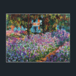 Claude Monet: Irises in Monet's Garden Postcard<br><div class="desc">Surprise your family and friends with a colourful classic postcard featuring irises in a garden,  painted by the French impressionist painter Claude Monet.</div>