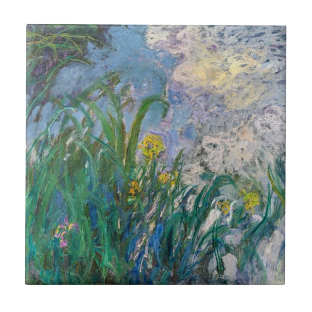 Claude Monet - Irises (Iris) Tile (Front)
