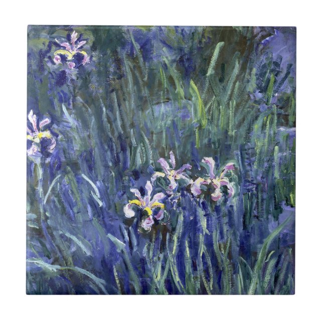 Claude Monet: Irises Tile (Front)