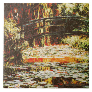 Claude monet - Japanese bridge and water lilies Tile