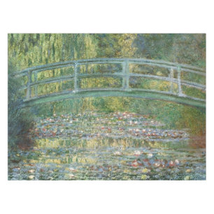 Claude Monet Japanese Bridge Water Lily Art Tablecloth
