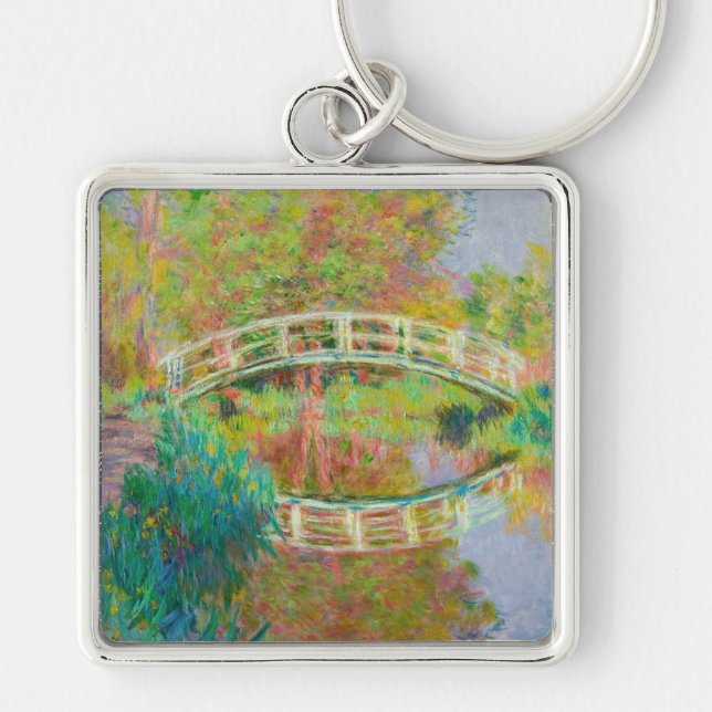 Claude Monet - Japanese Footbridge, Giverny Key Ring (Front)